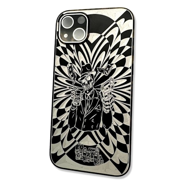 Alumiinikuori kaikki iPhone 14 -mallit 3D raha-ase juoma Black one size