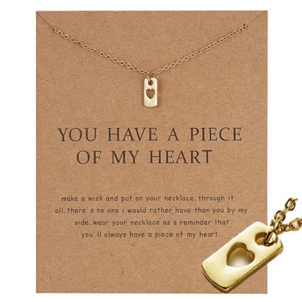 You have a piece of my heart - halsband 18K guldpläterat gåva valentines Guld one size
