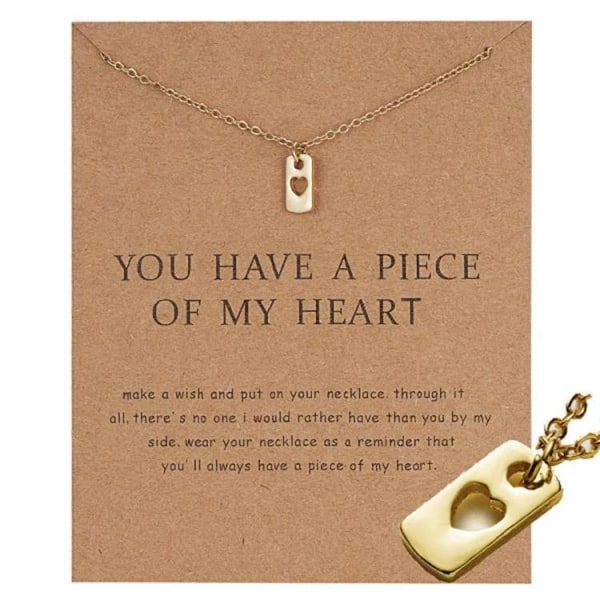 You have a piece of my heart - halskæde 18K forgyldt gave Gold one size