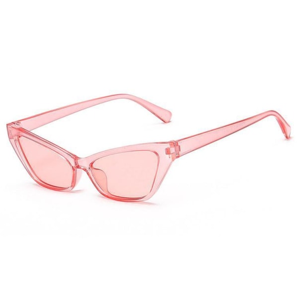 Trendy små spisse solbriller med kattøye Pink one size