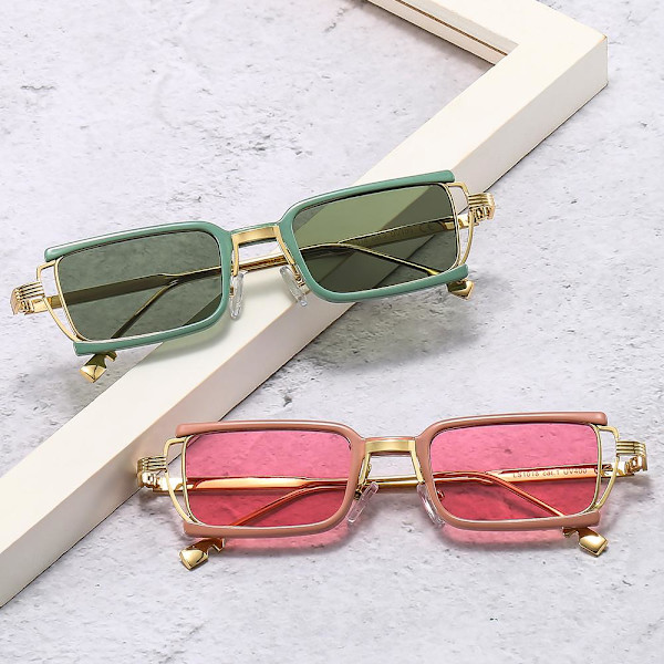 Eksklusiiviset aurinkolasit pastellinvihreät pinkit ainutlaatuiset yksityiskohdat OMG Green one size