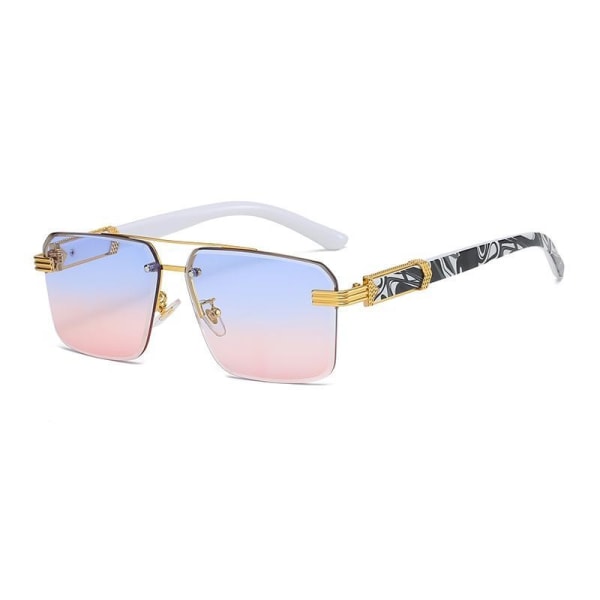 Solglasögon med svart-vita mönster på skalmarna för dam 2022 Pink one size