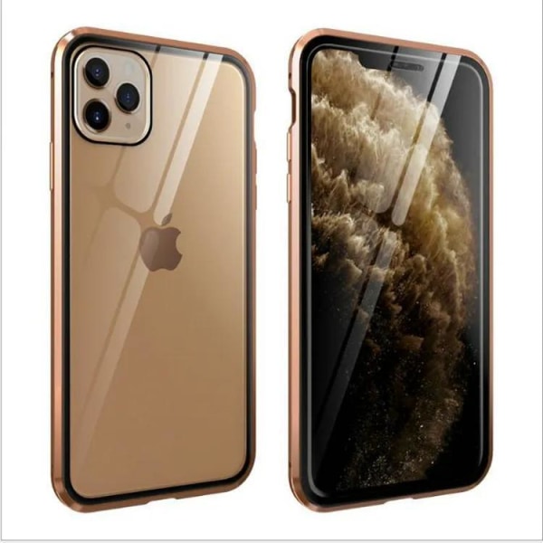 iPhone 14 Plus - 360 grader fuld beskyttelse med for- og bagside Gold