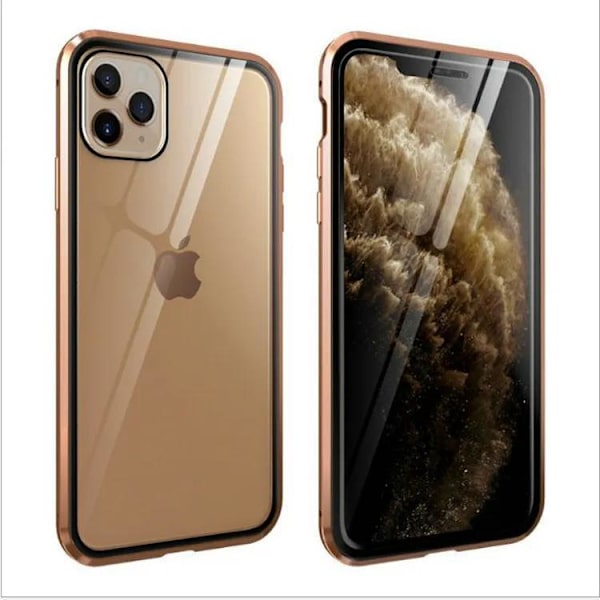 iPhone 14 Plus - 360 graders fullt skydd med framsida & baksida - anti spy Guld