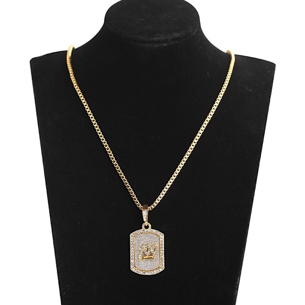 Hip hop chain military badge 100 in gold and diamonds Gold one size