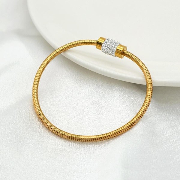 Rannekoru hurmaa nazar hand fatima ja strassit - kullattu lahja Gold one size