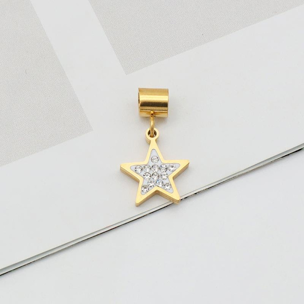Kaulakoru tähti strassit timantteja ketju lahja rakkautta Gold one size