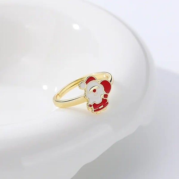 Smuk sjov ringnisse med sæk rød hvid Gold