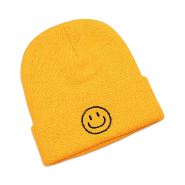 Varm tykk strikket ULL lue vinter Hip-Hop Beanie flere farger Yellow one size