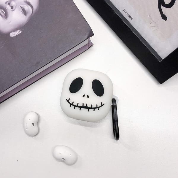 2022 tredje generation af Airpods Shell Black Ghost Skeleton 3D Hook Silikone White one size