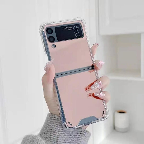 Laadukas meikkipeili Samsung Galaxy Z-Flip 4 -puhelimelle - täydellinen meikki- ja kauneusrutiineihin Pink one size