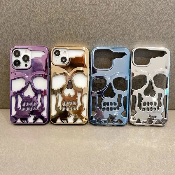 Metallinen Skeleton-mobiilisuoja iPhone 14 Plus -puhelimelle - P Silver one size