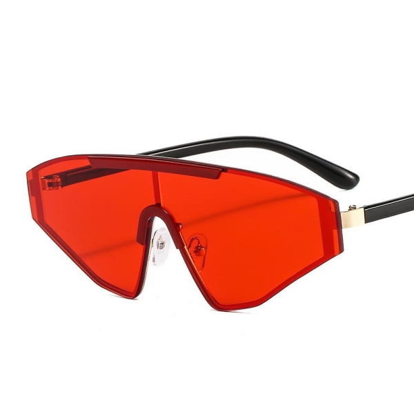 Sportiga Solglasögon med triangulära bågar i flera färger UV400 Red one size