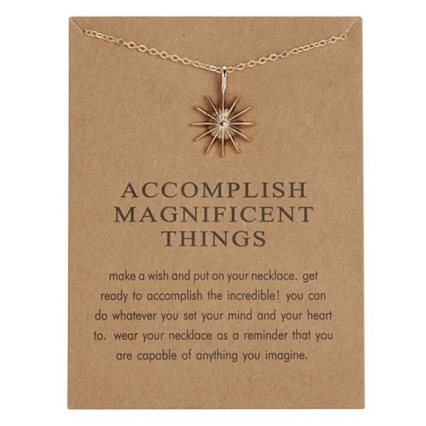 Accomplish Magnificent things - kaulakoru 18K kullattua lahjaa Gold one size