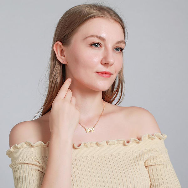 Kullattu kaulakoru enkeli numero 999 tarkoittaa lahja henkistä Gold one size