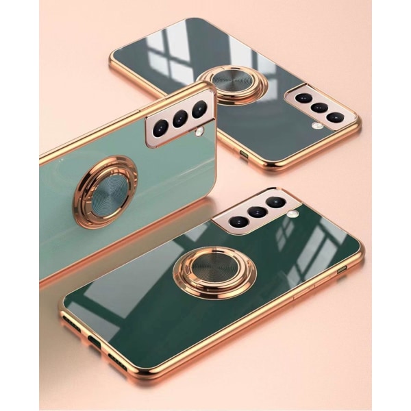 Luksuriøst stilfuldt case Samsung Galaxy S21 Ultra med ringstati Green one size