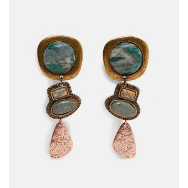 Earring in various metals and stones Bronze one size