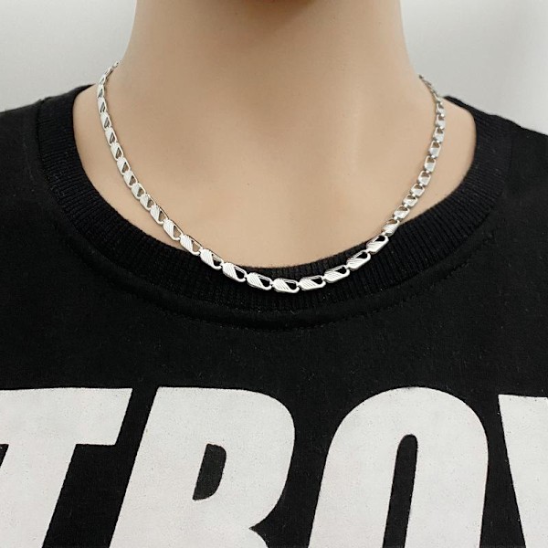 Choose from several models necklaces chains in silver for men Silver one size