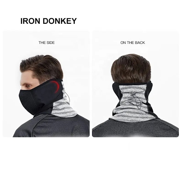 Halsduk 2,5 pm mask cykling utomhusaktivitet skidor motorcykel Grey one size