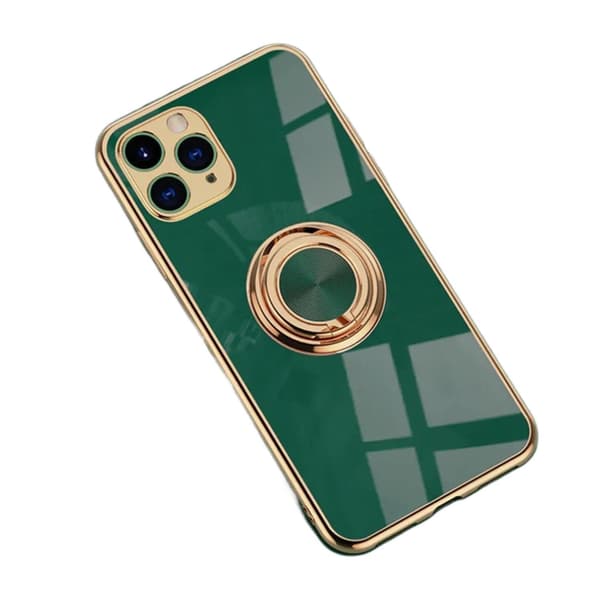 Luksuriøst stilig deksel 'iPhone 14 Plus' med ringstativfunksjon Dark purple
