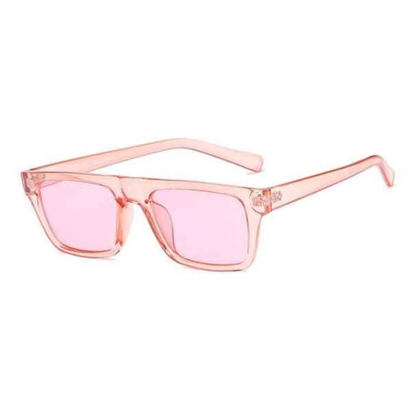 Rosa klassiska fyrkantiga solglasögon i retrostil uv400 Rosa one size