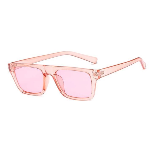 Rosa klassiske firkantede solbriller i retrostil uv400 Pink one size