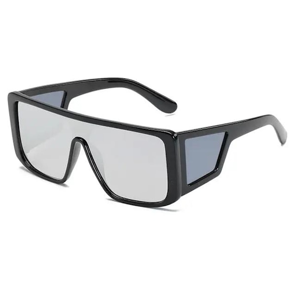 Ainutlaatuiset mustat aurinkolasit, joissa 4 lasia UV400: ta Black one size