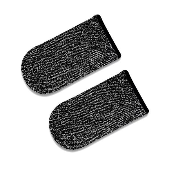 Finger Sleeves -Tumvantar för Mobil Gaming Silver fiber (2-pack) Gul one size