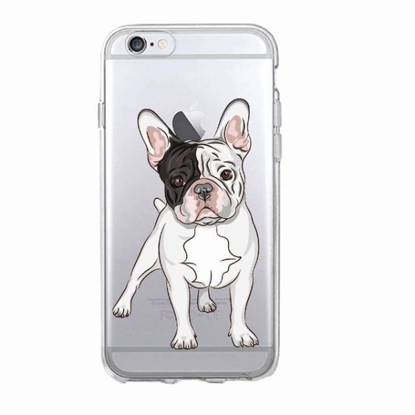 iPhone 12, 12 Pro & Max gennemsigtig shell hund fransk bulldog Transparent one size