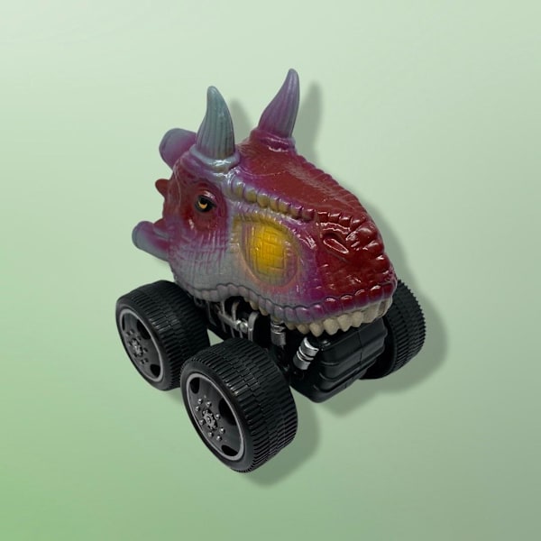 Leluauto erilaisilla dinosauruksilla t-rex triceratops carnotaurus Red Carnotaurus (Red)
