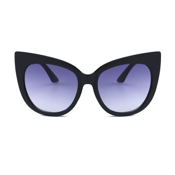 Suuret mustat cateye-aurinkolasit UV400 violetti lasi Black one size 2074 |  Black | Abstrakti ja geometria | Fyndiq