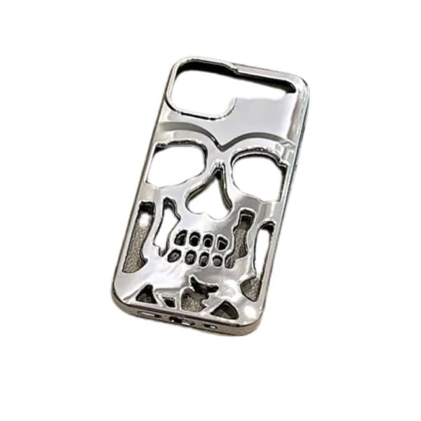 Metallic Skeleton Mobile Cover til iPhone 14 Plus - Premium besk Silver one size