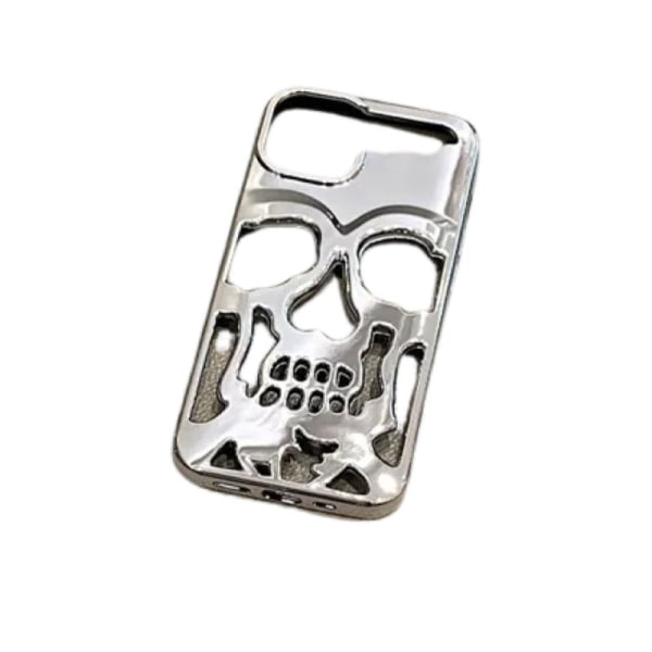Metallisk skjelettmobildeksel til iPhone 14 Plus - Premium besky Silver one size