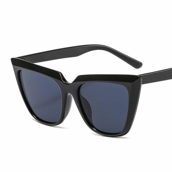 Store Cat-eye solbriller i sort og lyserød sommer 2024 Black one size