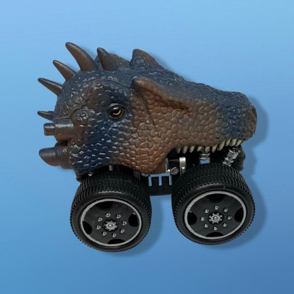 Leluauto erilaisilla dinosauruksilla t-rex triceratops carnotaurus Brown With spikes (Brown)