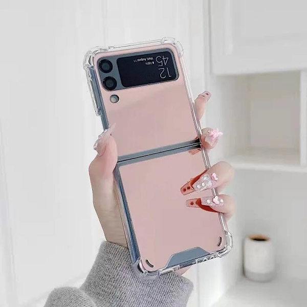 Sminkespeil av høy kvalitet for Samsung Galaxy Z-Flip 4 - Perfekt for sminke- og skjønnhetsrutiner Pink one size