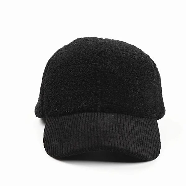 Lippis manchester- ja teddymateriaalista lämmintä solid unisex beige mustaa Beige one size