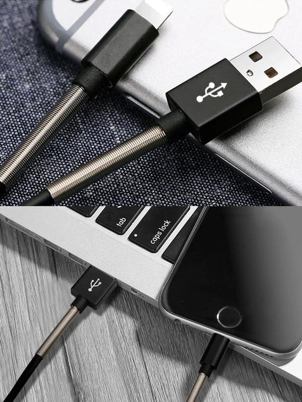 Uforgjengelig metalllader for Android Micro USB Pink one size