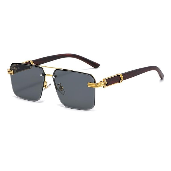 Noorzai Scandinavia - Milano pilot solbriller detaljer træ guld Black one size