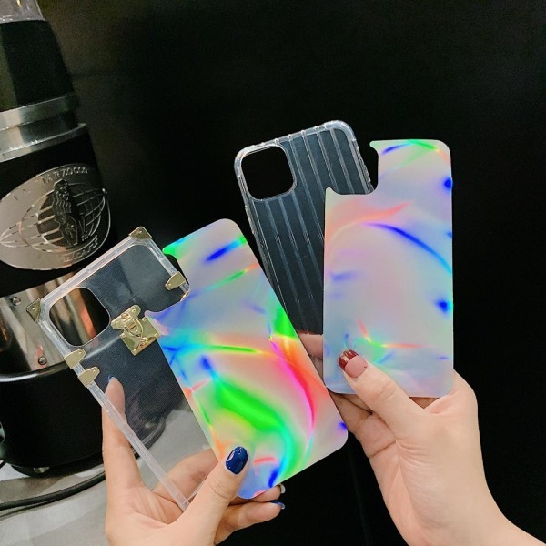 2 i 1 deksel for Phone11 Pro med laser neon farge Multicolor one size