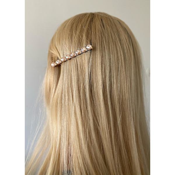 Hiusneula kristalli strassi bobby pin kultaa Pink one size