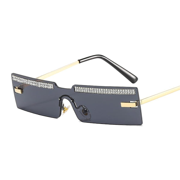 Super extra millennium -aurinkolasit timanttien kapealla lasilla Black one size