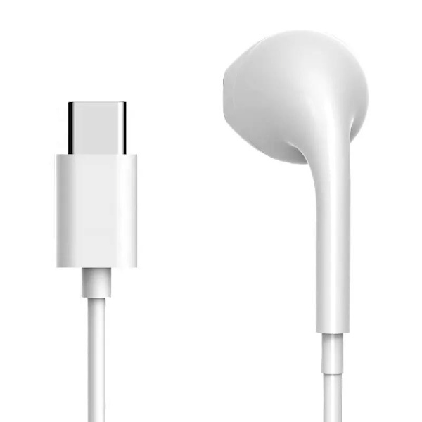 2 PACK Vita klassiska hörlurar Typ-C hi-fi ljud kabel samsung iPad ergonomiska Vit one size
