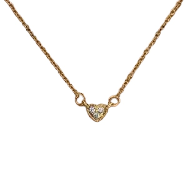 Guldpläterat Önske-halsband med hjärta perfekt julkapp gåva present Guld one size