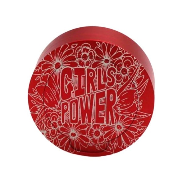 Snusboks i rødt aluminium for all snus - Girls Power with Flower Red