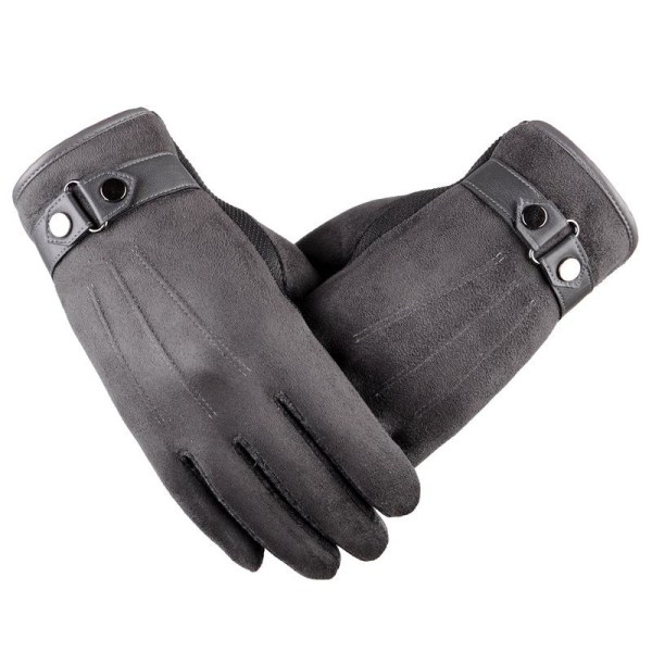 Touch-handskar för män i mocka och spänne funkar med iPhone Brown one size  dd4c | Brown | one size | Fyndiq