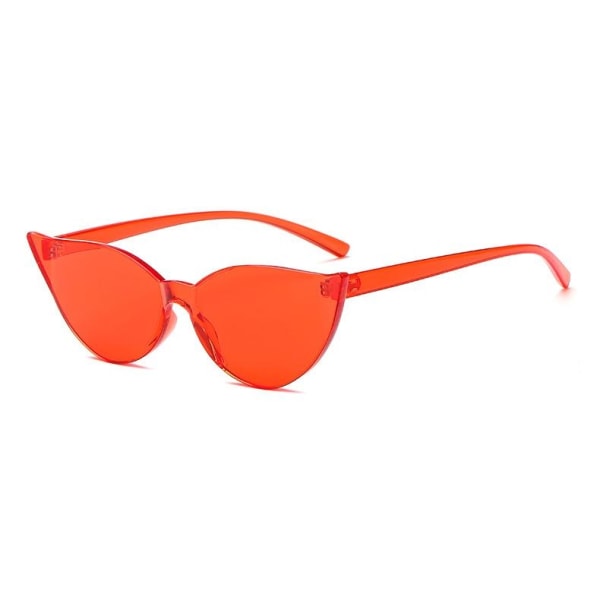 Ramlösa solglasögon i cat-eye modell röd framtid uv400 Röd one size