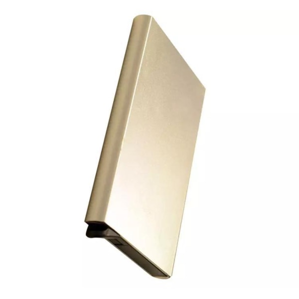 Korthållare för kreditkort och businesskort aluminium anti-skim Guld