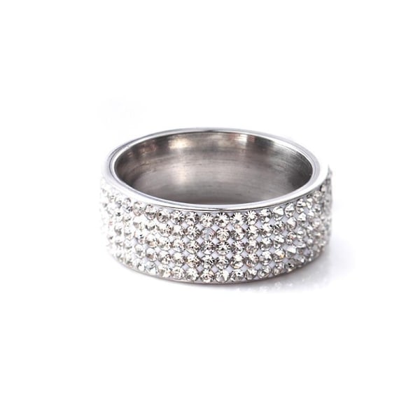 Kaunis sormus Zircon strasseilla kultaa ja hopeaa Silver one size
