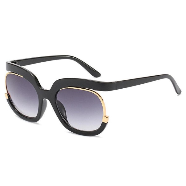 Unika 2025 Mode Oversized Dam Solglasögon UV400 Svart Svart one size